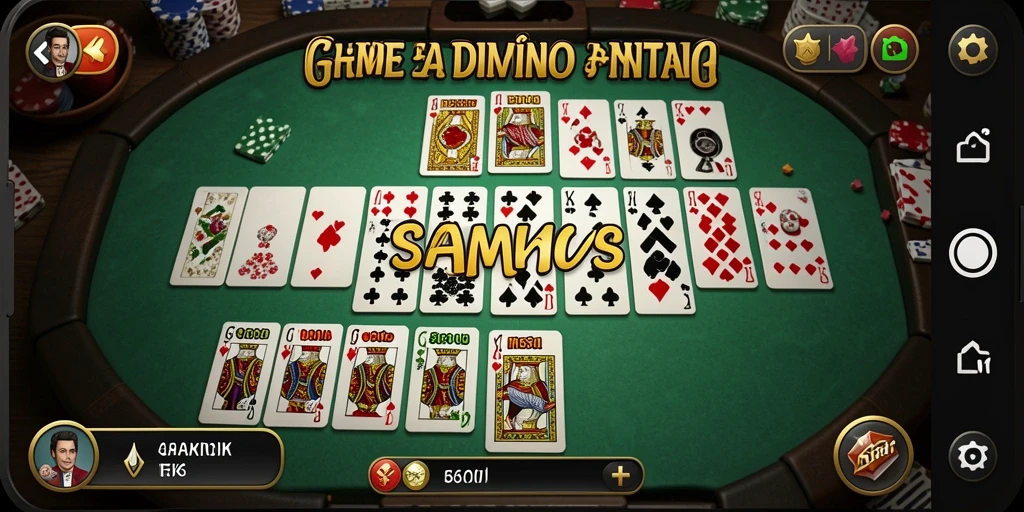 Screenshot gameplay 66K menunjukkan pemain menikmati permainan Domino bersama teman-teman.