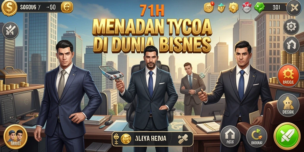 Tampilan menarik dari gameplay 71H yang penuh strategi Tycoon.