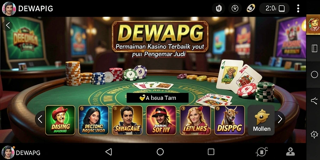 Tampilan gameplay seru di DEWAPG saat bermain Kasino.