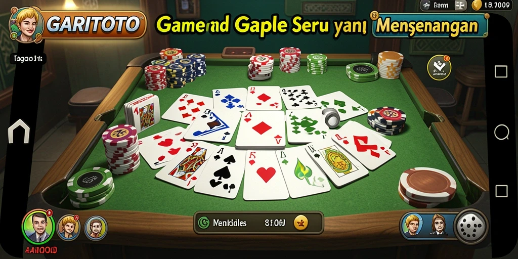 Tampilan gameplay Gaple yang menarik di GARITOTO.