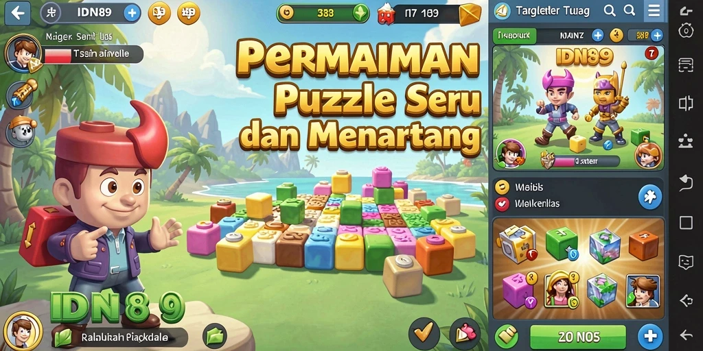 Screenshot IDN89 menampilkan gameplay Puzzle yang menantang dan menyenangkan.