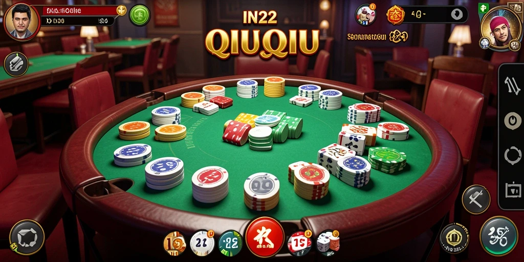Tampilan gameplay menarik dalam QiuQiu IN22.