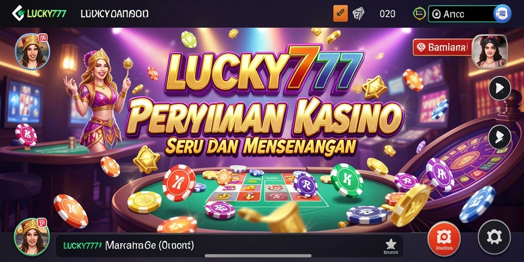 Tampilan gameplay menarik dari LUCKY777 yang menampilkan serunya permainan Kasino.