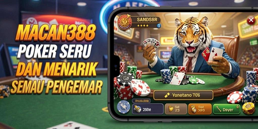 Screenshot MACAN388 menunjukkan momen seru dalam permainan poker.