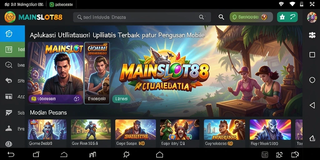 Tampilan intuitif dari aplikasi MAINSLOT88 yang membantu pengguna.