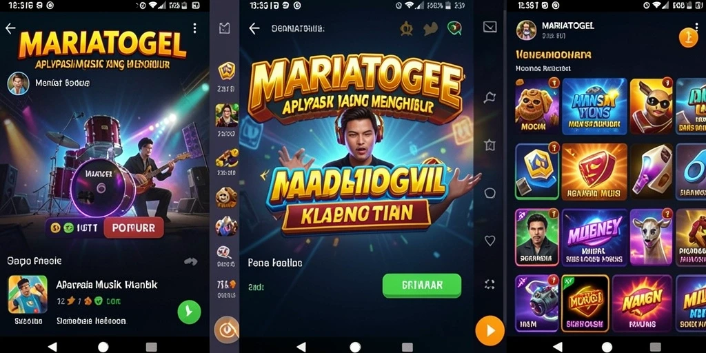 Tampilan gameplay MARIATOGEL dengan fitur musik interaktif yang seru.