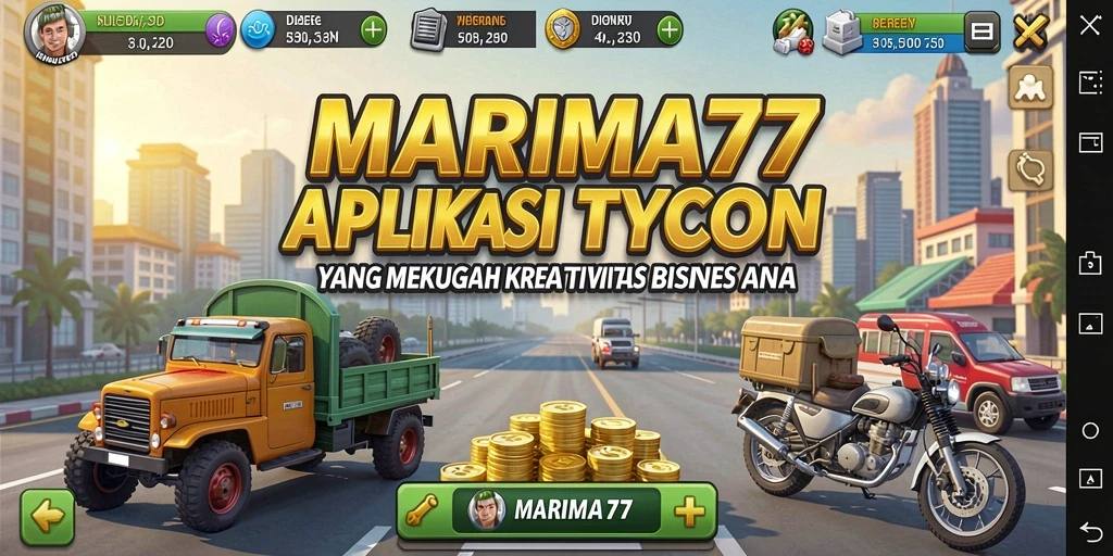 Screenshot MARIMA77 menampilkan gameplay Tycoon yang menarik dan dinamis.