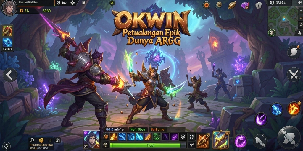 Screenshot menampilkan pertempuran seru dalam dunia ARPG yang luas.