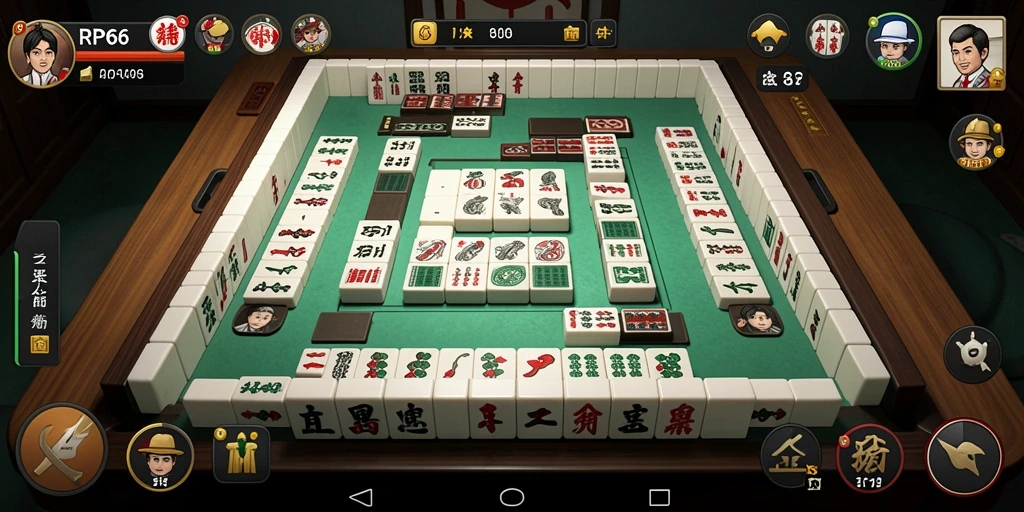 Tangkapan layar RP66 menampilkan gameplay Mahjong yang menarik dan seru.