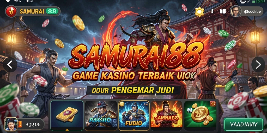 Tampilan menarik dari gameplay SAMURAI88 di Kasino virtual.