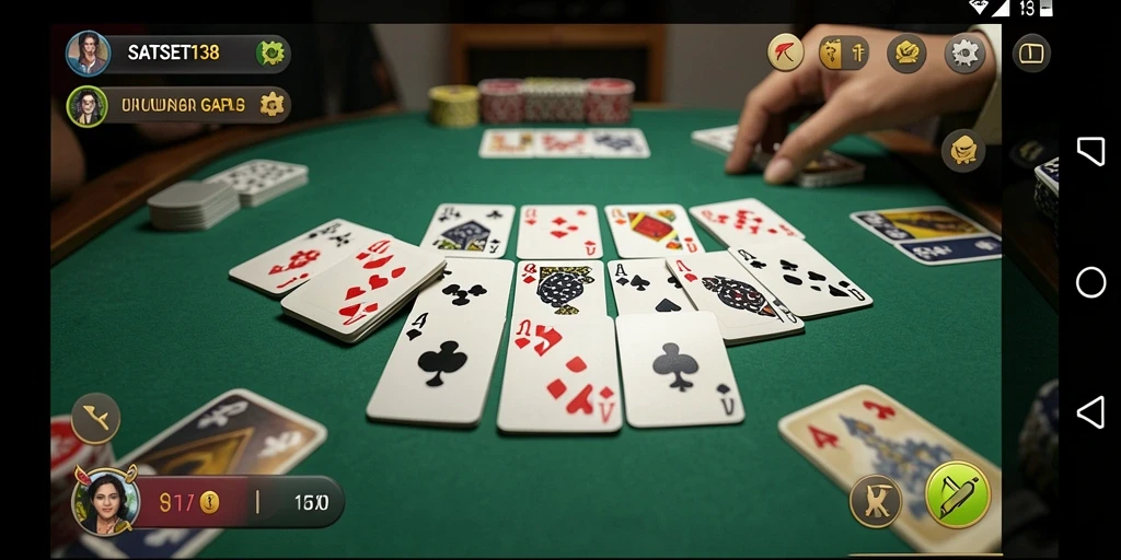 Screenshot utama SATSET138 menunjukkan gameplay Gaple yang menarik dan interaktif.