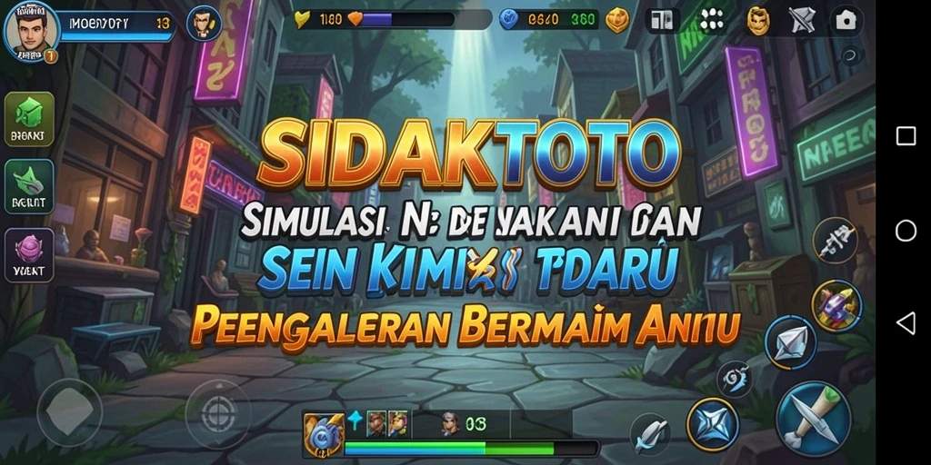 Tangkapan layar menampilkan gameplay yang realistis dan interaktif dari SIDAKTOTO.