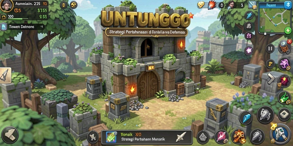 Gameplay seru dan menegangkan dalam UNTUNGGO Tower Defense.
