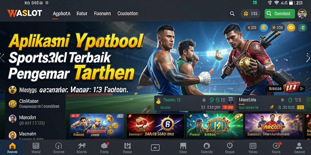 Screenshot utama WASLOT yang menampilkan antarmuka taruhan olahraga.