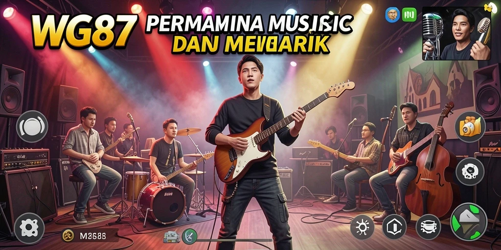 Tampilan gameplay WG87 yang menampilkan interaksi musik yang seru.